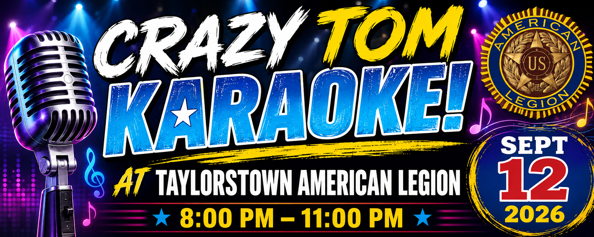 Crazy Tom Karaoke event poster or photo
