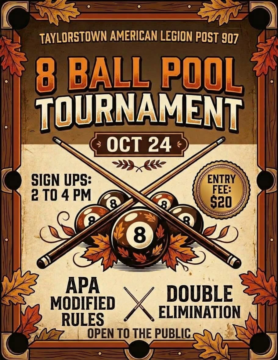 8-Ball Pool Tournament event poster or photo